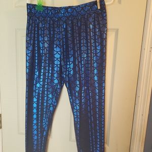 Lotus Leggings Blue/Purple Mermaid Print